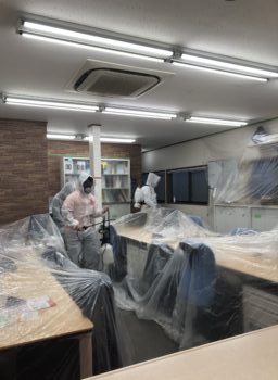 当社の事務所に抗ウイルス・抗菌コートを施工しました