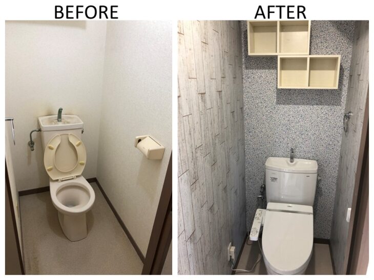   朝霞市W様邸　トイレ交換、クッションフロア・クロス貼替工事