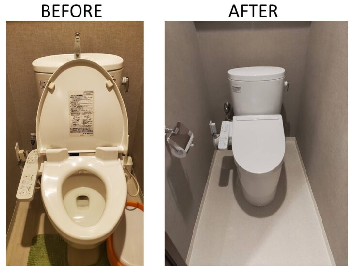   朝霞市S様邸　トイレ交換、クッションフロア貼替工事